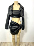 Mind Right Leather Skirt